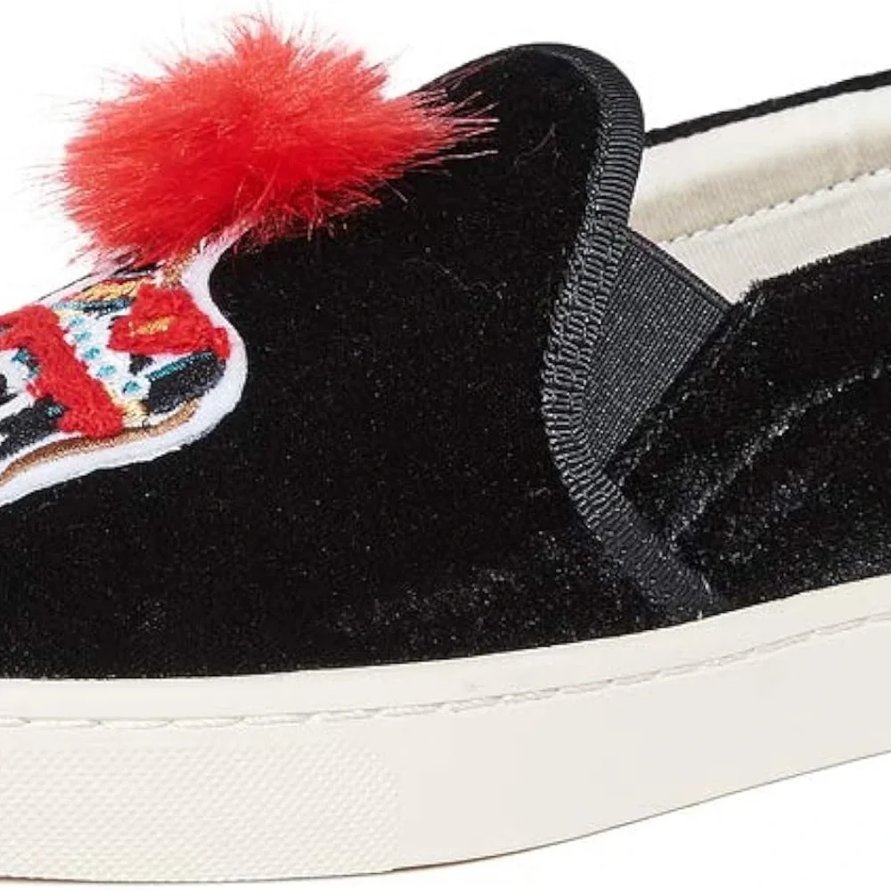 Soludos | Women's Velvet Show Pony Sneaker Black Size 9.5 - Picture 4 of 6